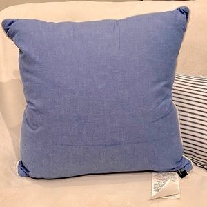NWT Montauk blue and white throw pillow